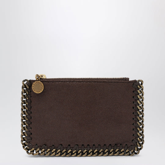 Falabella Card Holder In Mahogany