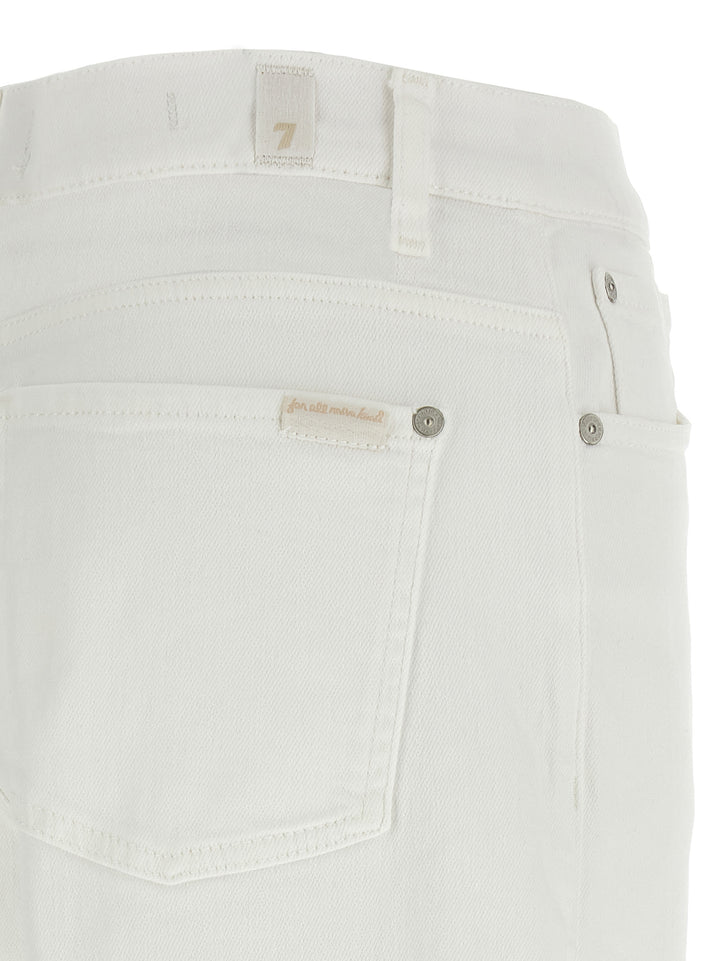 7 For All Mankind Stovepipe Jeans - White | aeff568ba03f0e29d64a18be43e35a5ffda17ec3