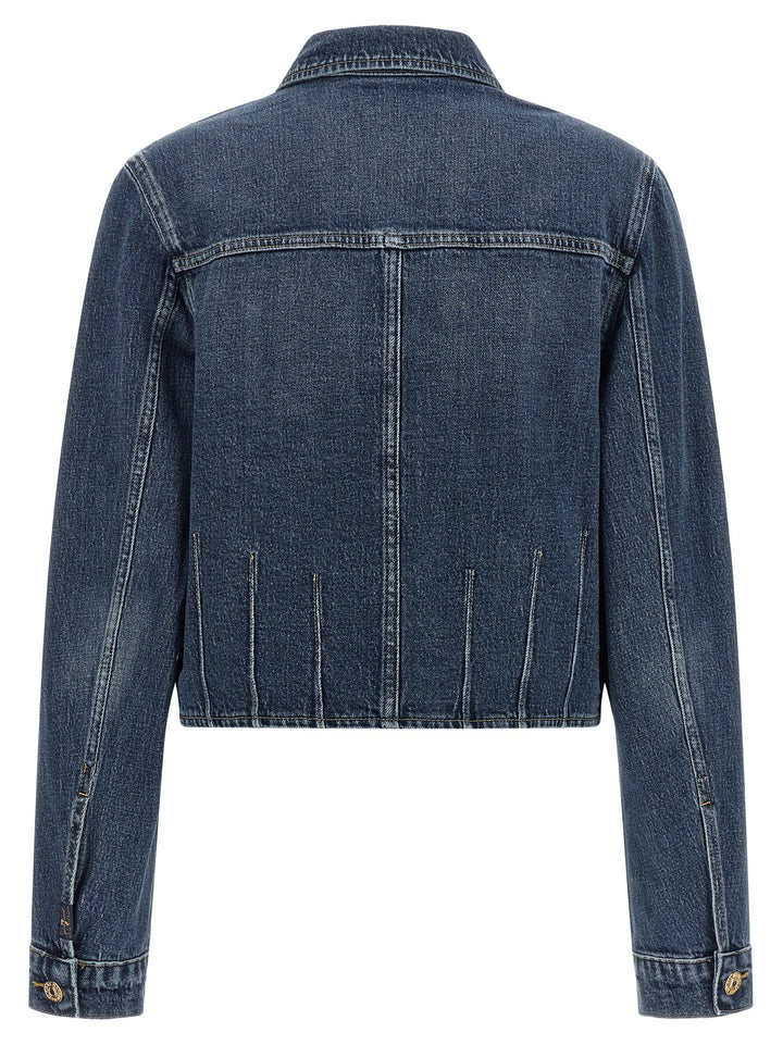 7 For All Mankind Darted Shrunken Puffer Jackets - Blue | 499f914c21902bc82dd202fcfc1eeb8eabe4a1b7