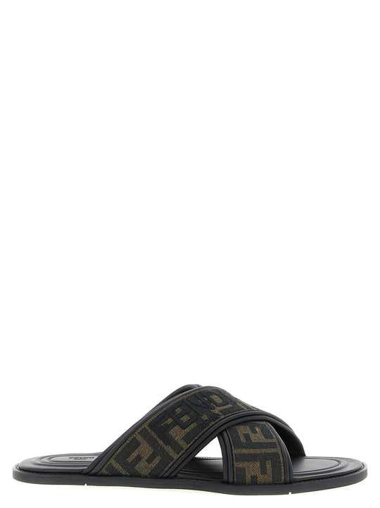 Logo Slides Sandals Black