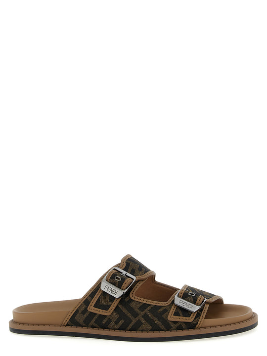Fendi Feel Sandals Brown