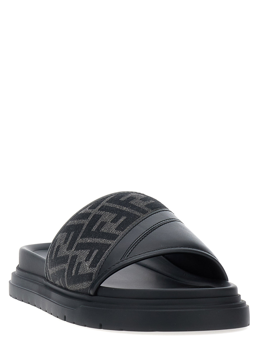 Fendi Fendi Diagonal Sandals - Black | 506dc0ada1efd7d9dce086194e06c4d146a71838