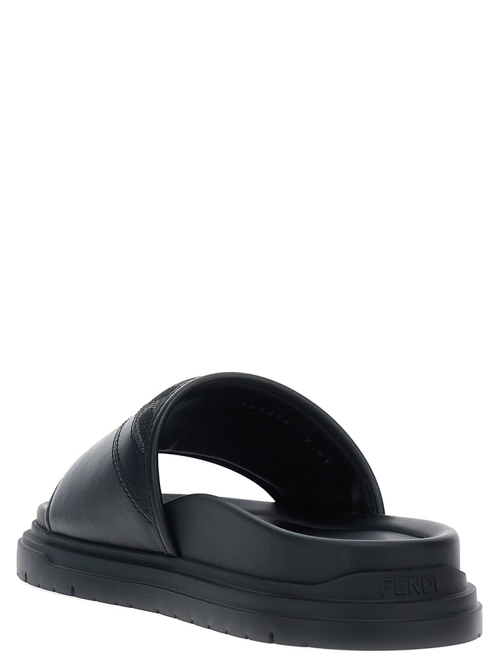 Fendi Fendi Diagonal Sandals - Black | a039a11d57709c18dab254a62f1de3e82ee7ff33