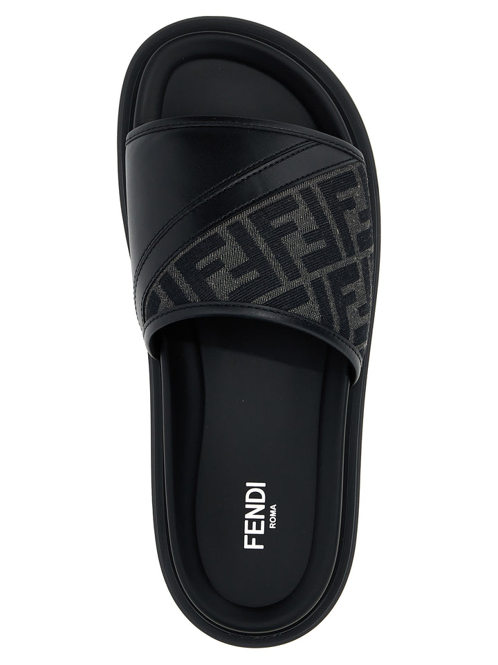 Fendi Fendi Diagonal Sandals - Black | ec193c9a49c447a26f8c84e51c7e7a79c2c52818