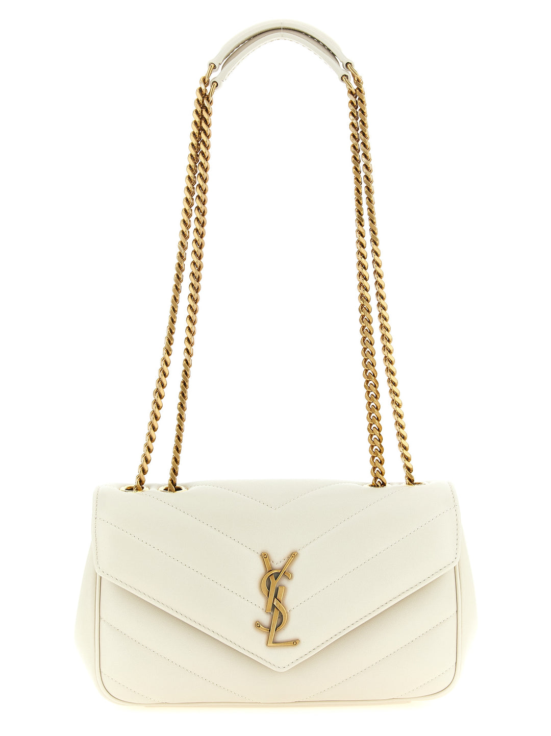 Saint Laurent Loulou Shoulder Bags - Beige | e6a996d08fee068a1b17ad912f95cd6d8da16dda