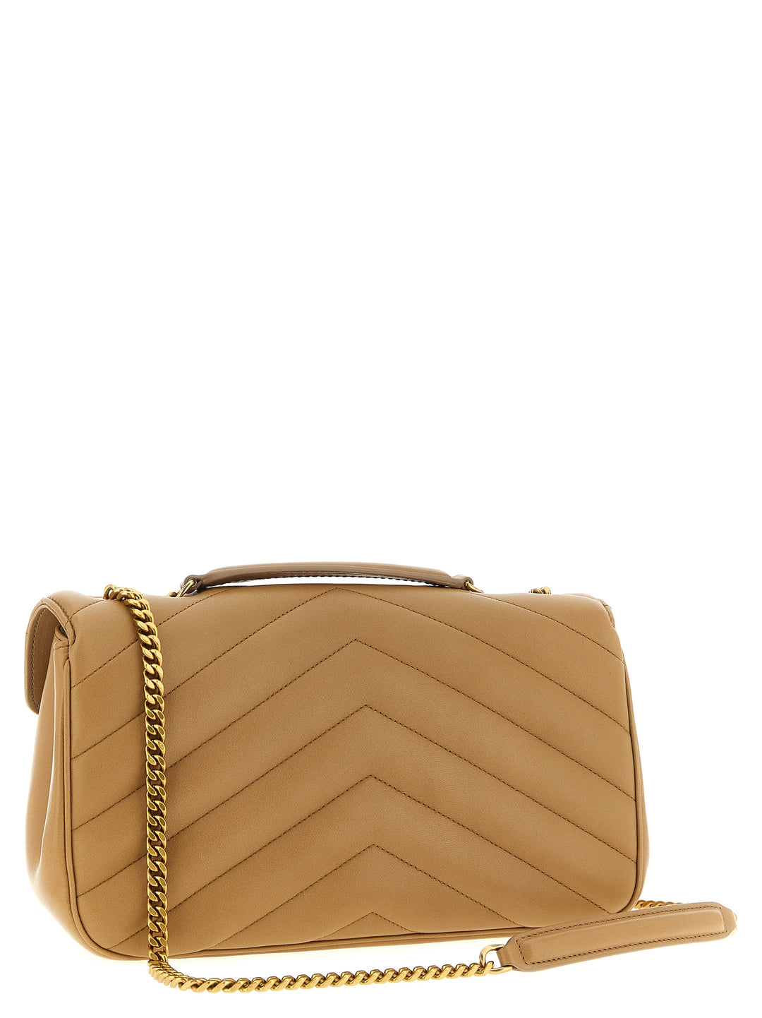 Saint Laurent Loulou Shoulder Bags - Beige | a21da30d059f49870971a3e8eb5b337be2b3c718