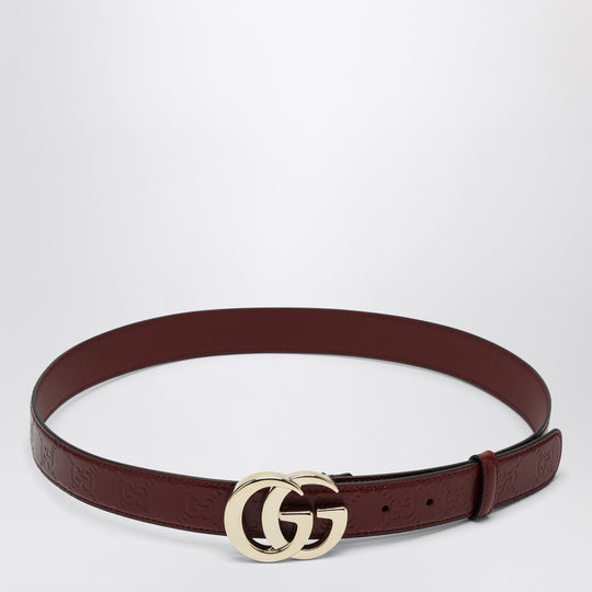 Gg Milano Rosso Ancora Leather Belt