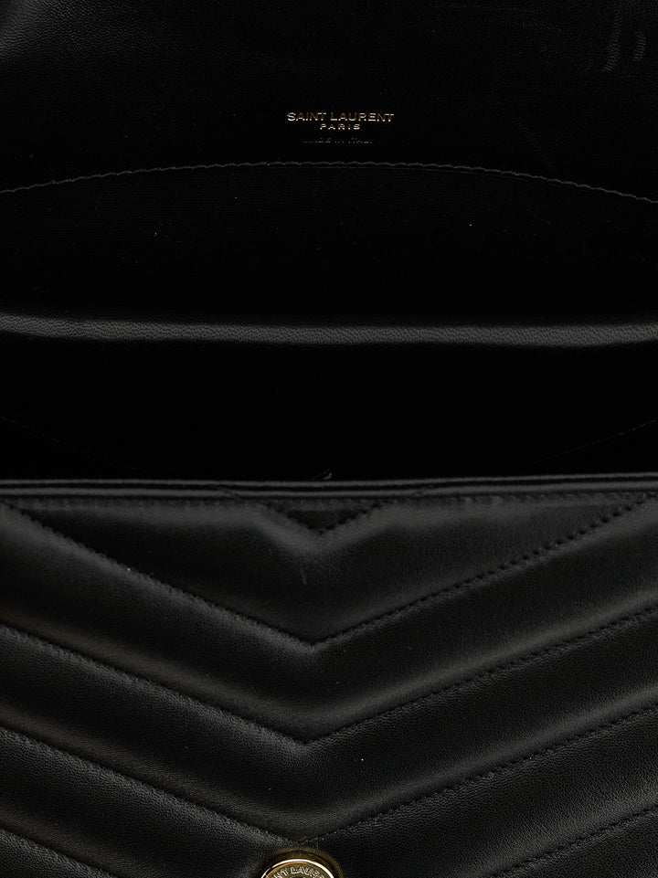 Saint Laurent Loulou Shoulder Bags - Black | d0a882e3e89e516a03b79c7fb473777aedef9fae