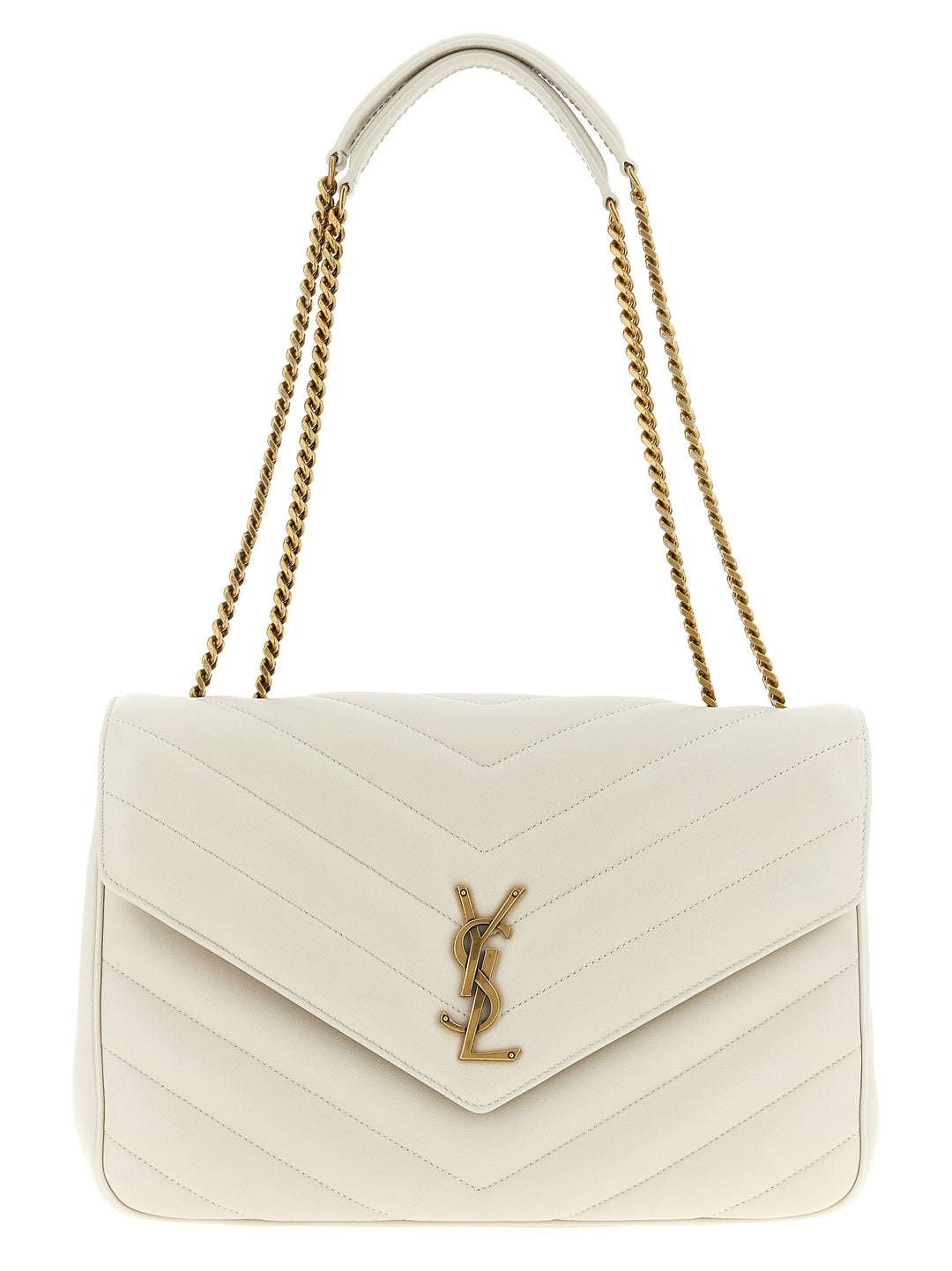 Saint Laurent Loulou Shoulder Bags - Beige | 432f67f00b50dfa7ea7935860f876ae959524355