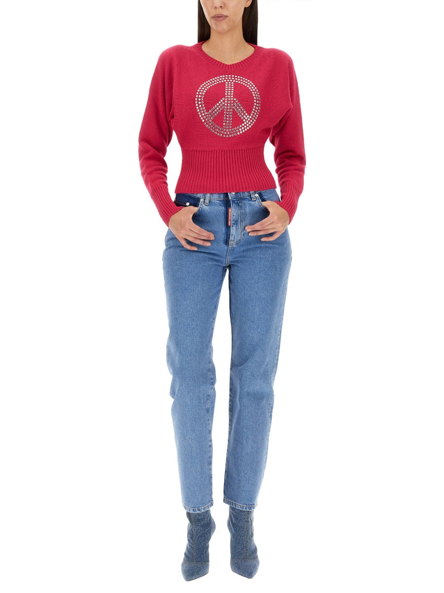 Moschino Jeans Sweaters - Fuchsia | Wanan Luxury