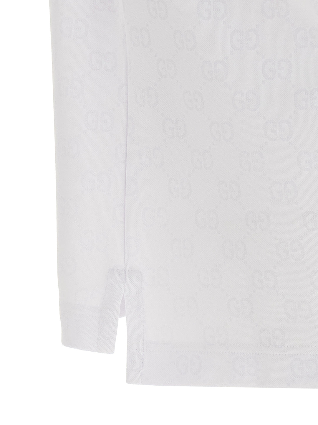 Gucci Gg Jacquard  Shirt Polo - White | b742d5e6c317a1e539d712aa50b4b1a3ee229c1d