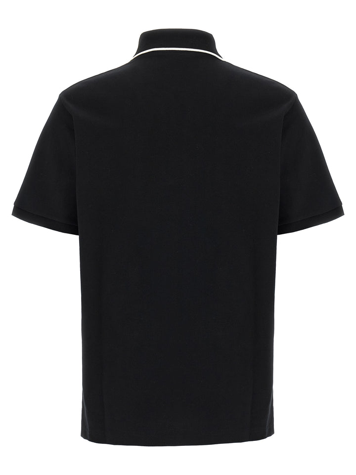 Gucci Logo Embroidery  Shirt Polo - White/Black | 914c3d997aef6a1e972093feff46f263690fc1d0