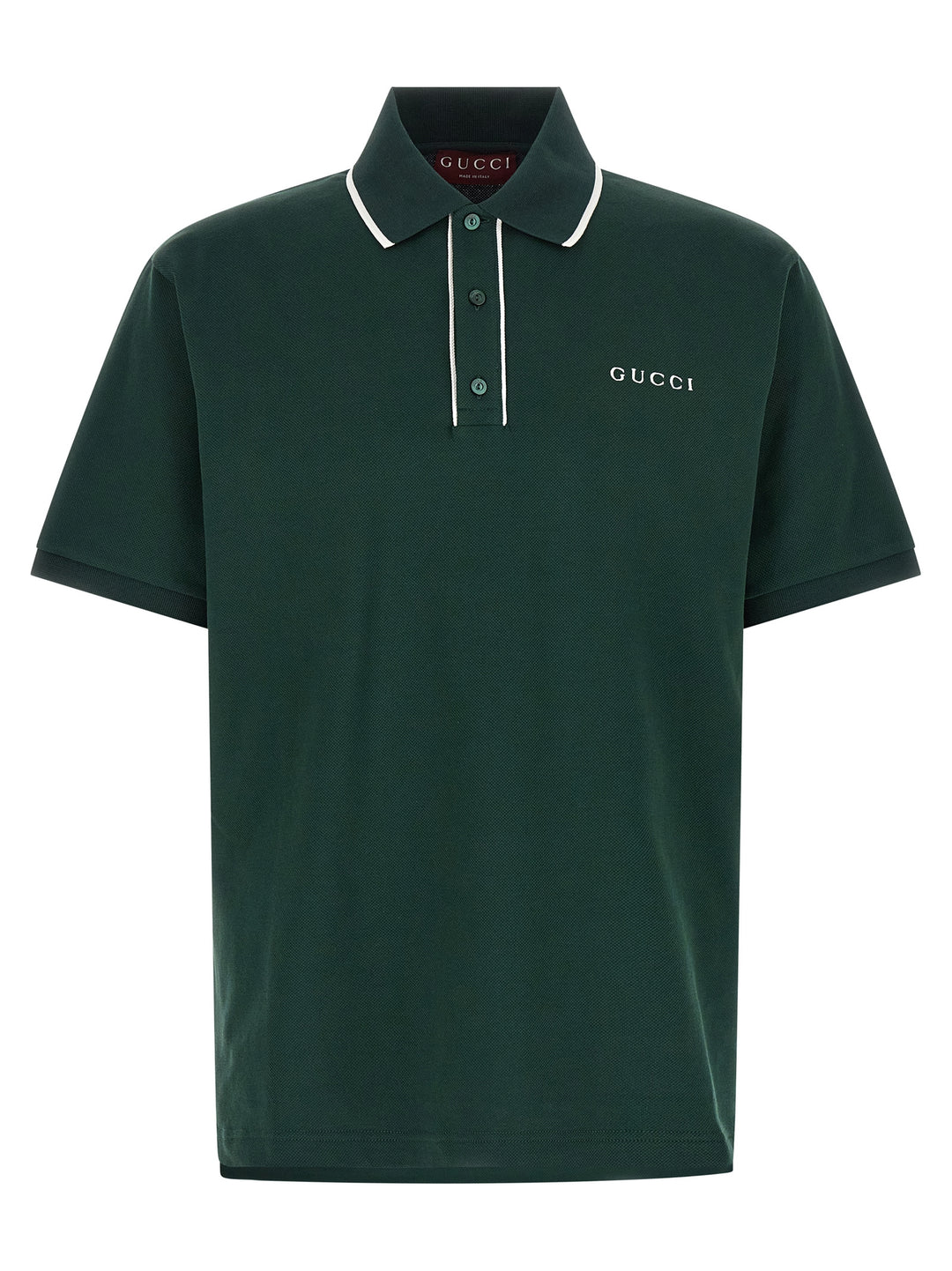 Gucci Logo Embroidery  Shirt Polo - Green | 935811c4156df3202e82e8f7b7d705763b5d5aaa