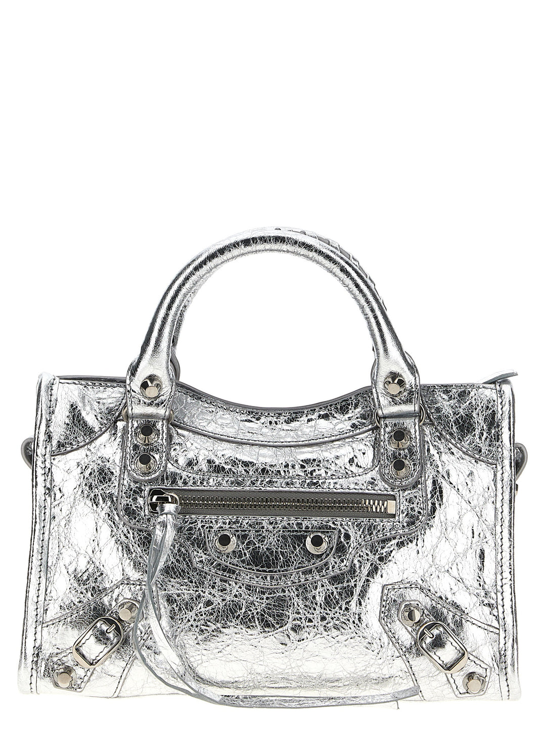 Balenciaga Le City Mini Hand Bags - Silver | 703024b8b8d092fb980e011b1e1fd7d768f85432