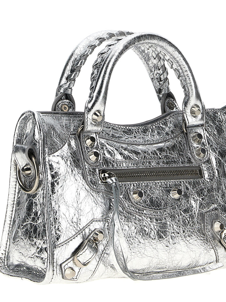 Balenciaga Le City Mini Hand Bags - Silver | b020c7d2857a52e13e574e963f031bd244b9af2b
