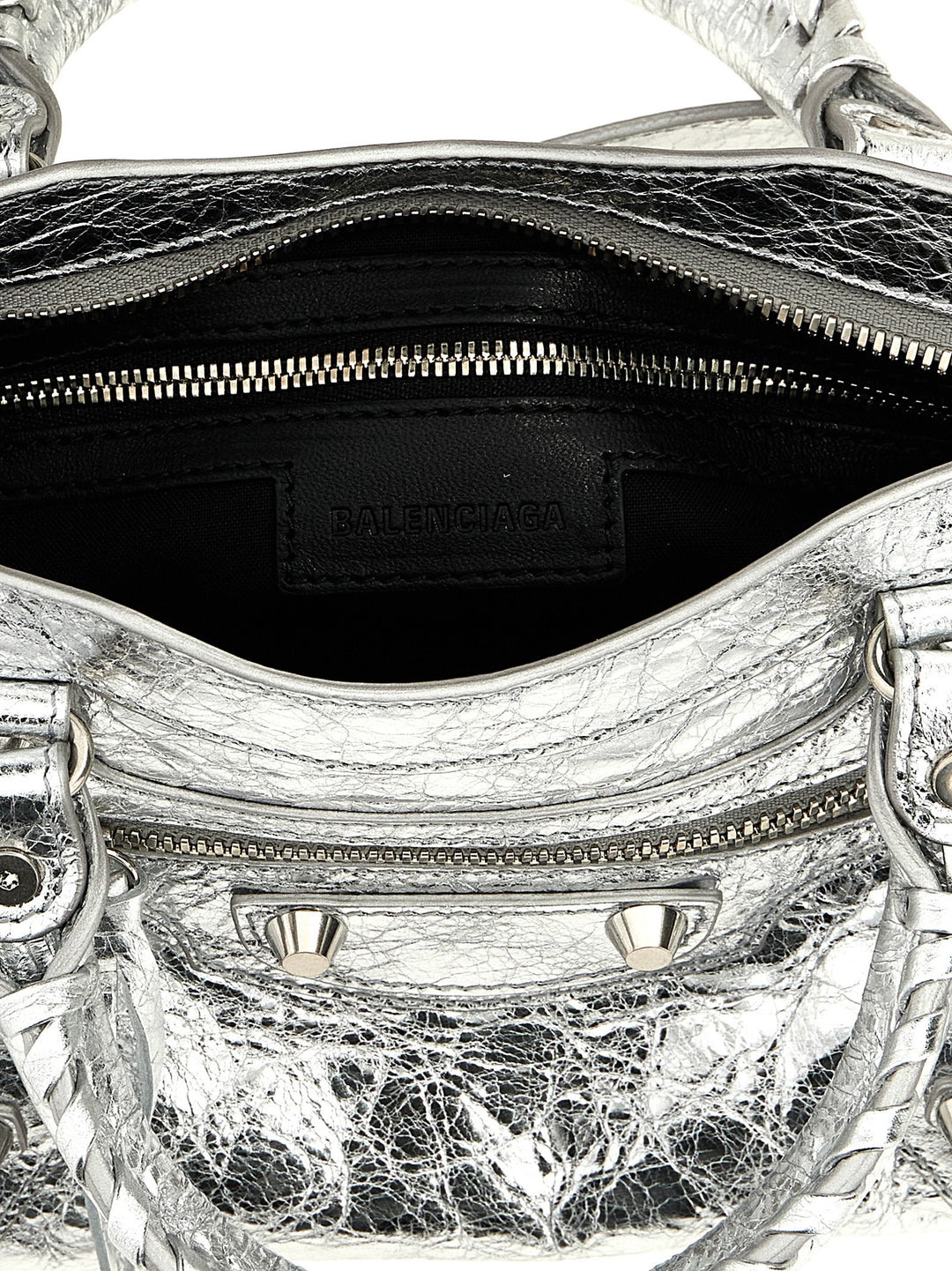 Balenciaga Le City Mini Hand Bags - Silver | 9db956388d166869c4aff3be8ce1a971a01ca029