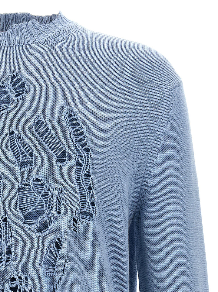 Mcqueen Skull Sweater Sweaters and Cardigans - Light Blue | 0e51e48bdd3846b3abbe4ce53002a54607ac7cb4