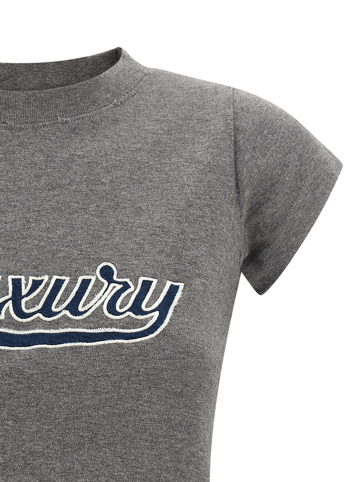 Balenciaga Shrunk Luxury Script T-shirt - Gray | e39d67bbb1aaac8918455ffdb9cac84087a2922f