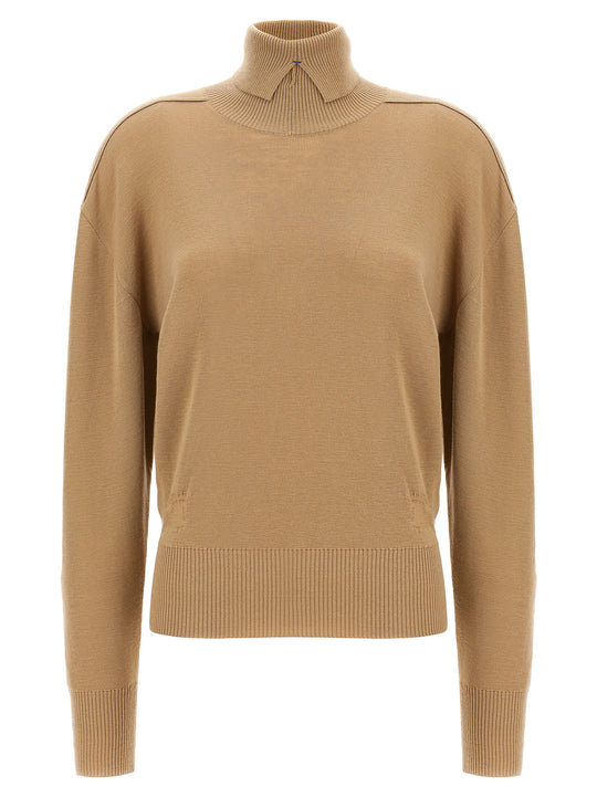 Turtle-Neck Sweater Sweaters And Cardigans Beige