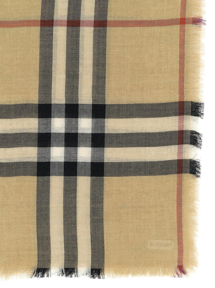 Burberry Check Reversible Scarf Scarves and Foulards - Beige | c0bddddc987d6a6c1af122ce37ece555e8a5818f