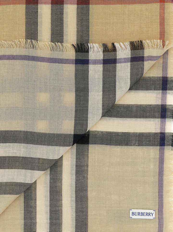 Burberry Check Reversible Scarf Scarves and Foulards - Beige | 2b711c1812face9a2ac73486b5878634783ddbdd