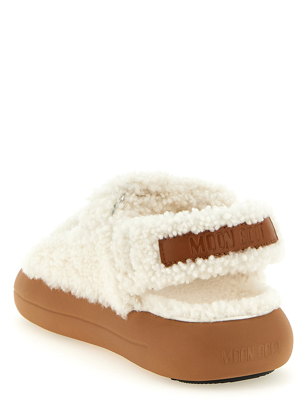 Moon Boot Shearling Sandals - White | f004384afe6065c7a9d9562a9fcc95a572e2b178