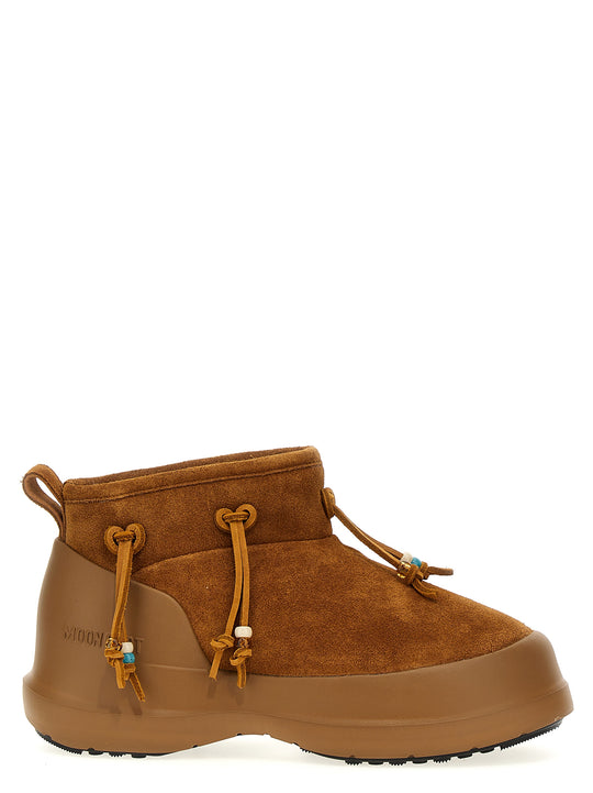 Luna Low Suede Beads Boots And Ankle Boots Brown