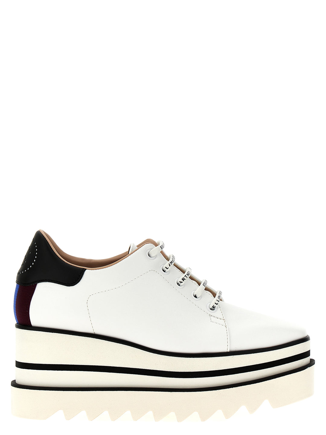 Stella Mccartney Sneak-Elyse Wedges - White/Black | 068413e42ac129835ca62ee8eb12ca06313326fc