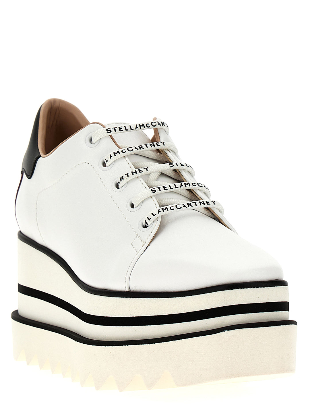 Stella Mccartney Sneak-Elyse Wedges - White/Black | 08dce081626f3cc1edf179ca84b083e4c4181d95