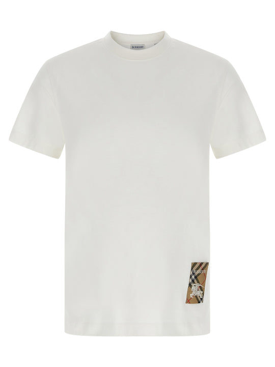 Burberry Check Patch T-Shirt White