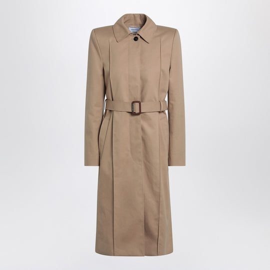 Beige Trench Coat With Belt