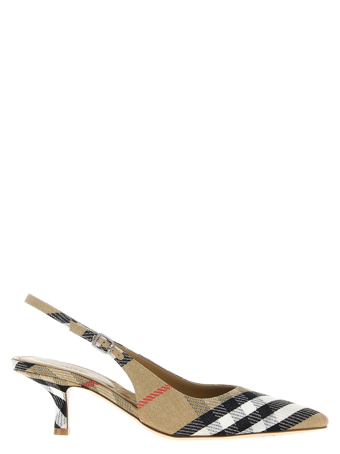 Burberry Slingback Check Pumps - Multicolor | 2c0dd09c45f5d7408216f303f8c2c5af8c19cf7f