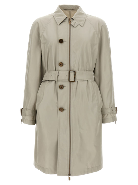 Car Coat Silk Coats And Trench Coats Gray