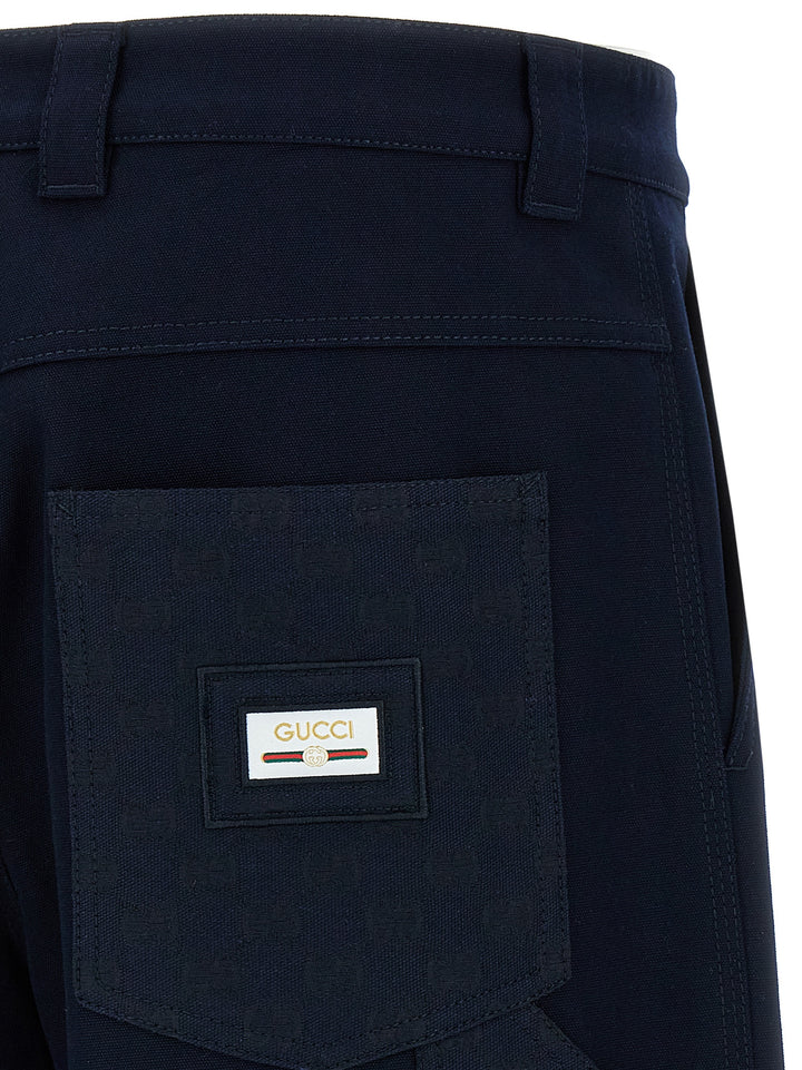 Gucci Gucci Incrocio Gg Pants - Blue | 3018e75bba965f09a2cf96c1558b3ea139411164