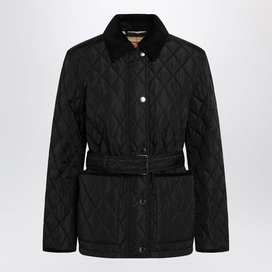 Black Quilted Nylon Jacket