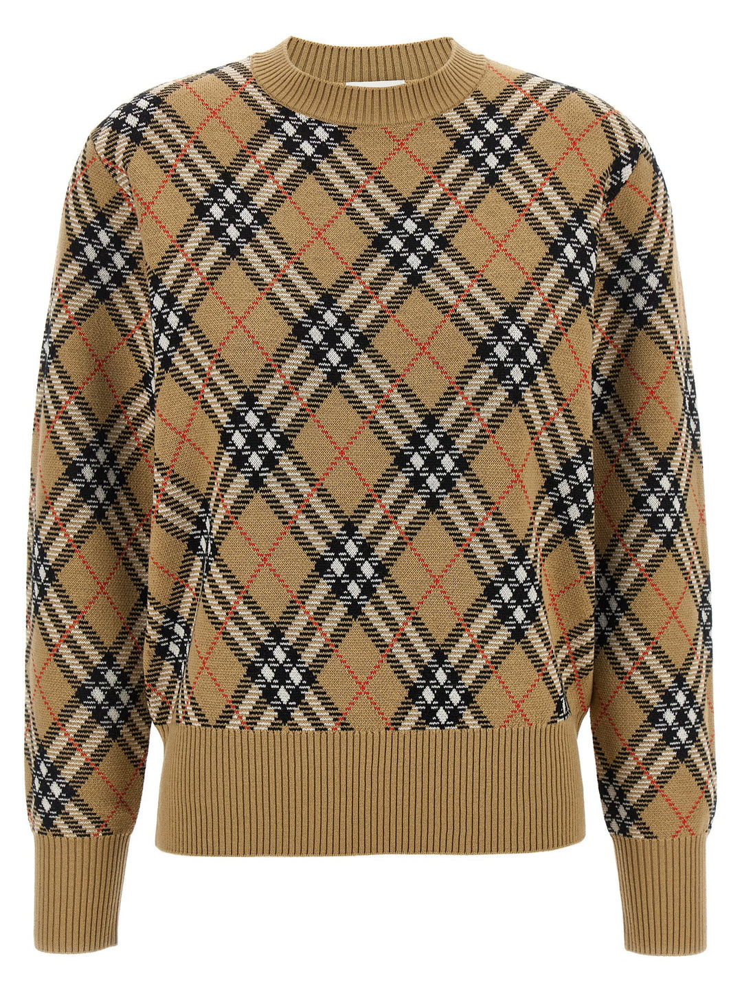 Burberry Burberry Check Sweater Sweaters and Cardigans - Beige | ba76dd9da0633acc18445fac0f9f273443881335