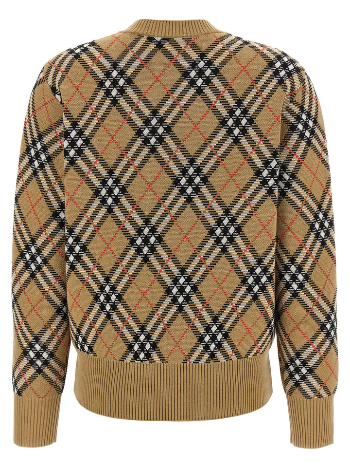 Burberry Burberry Check Sweater Sweaters and Cardigans - Beige | 3abb253684b53a1b519c3963cfaba8304be36af0