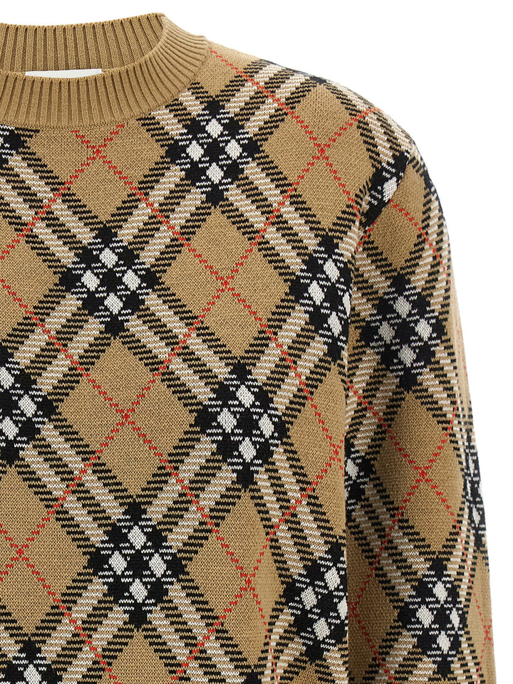 Burberry Burberry Check Sweater Sweaters and Cardigans - Beige | b23010bc6848d321c512a2394eca38e672108c58