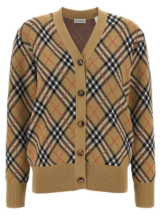 Cardigan Burberry Check Sweaters And Cardigans Beige