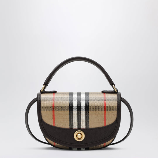 Highlands Mini Bag In Cotton And Linen Sand