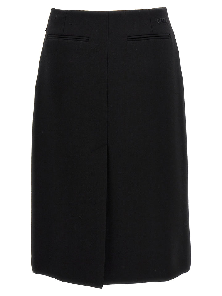Gucci Crêpe Skirt Skirts - Black | e3bb2b2e1cb48bff281efb6ef05e0e3ee3861469