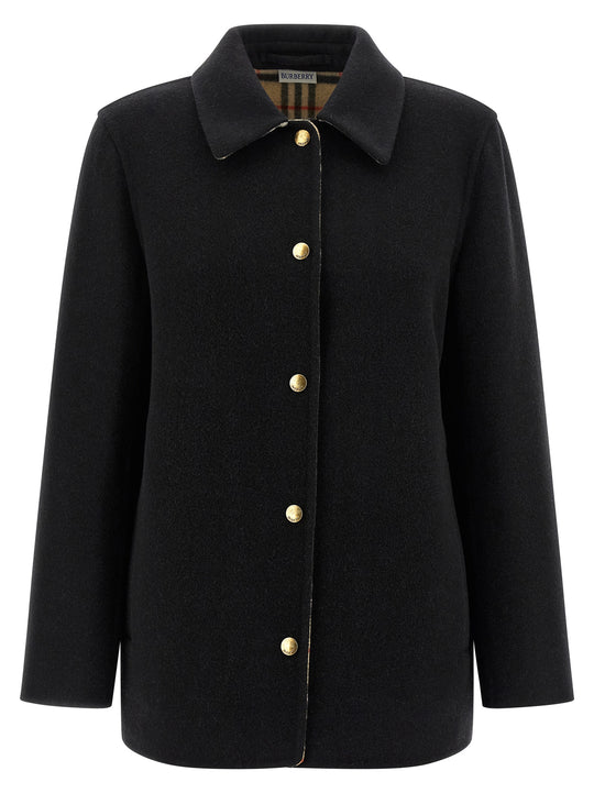 Burberry Check Lining Jacket, Puffer Jackets Black