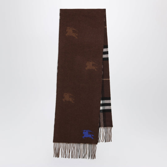 Reversible Check Cashmere Scarf With Ekd