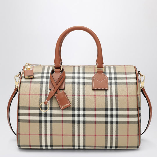 Medium Bowling Bag With Check Pattern