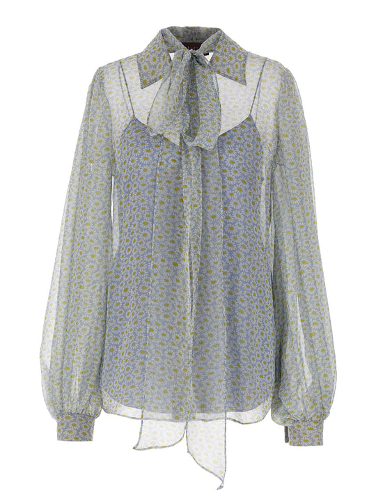 Chiffon Shirt Shirt And Blouse Gray