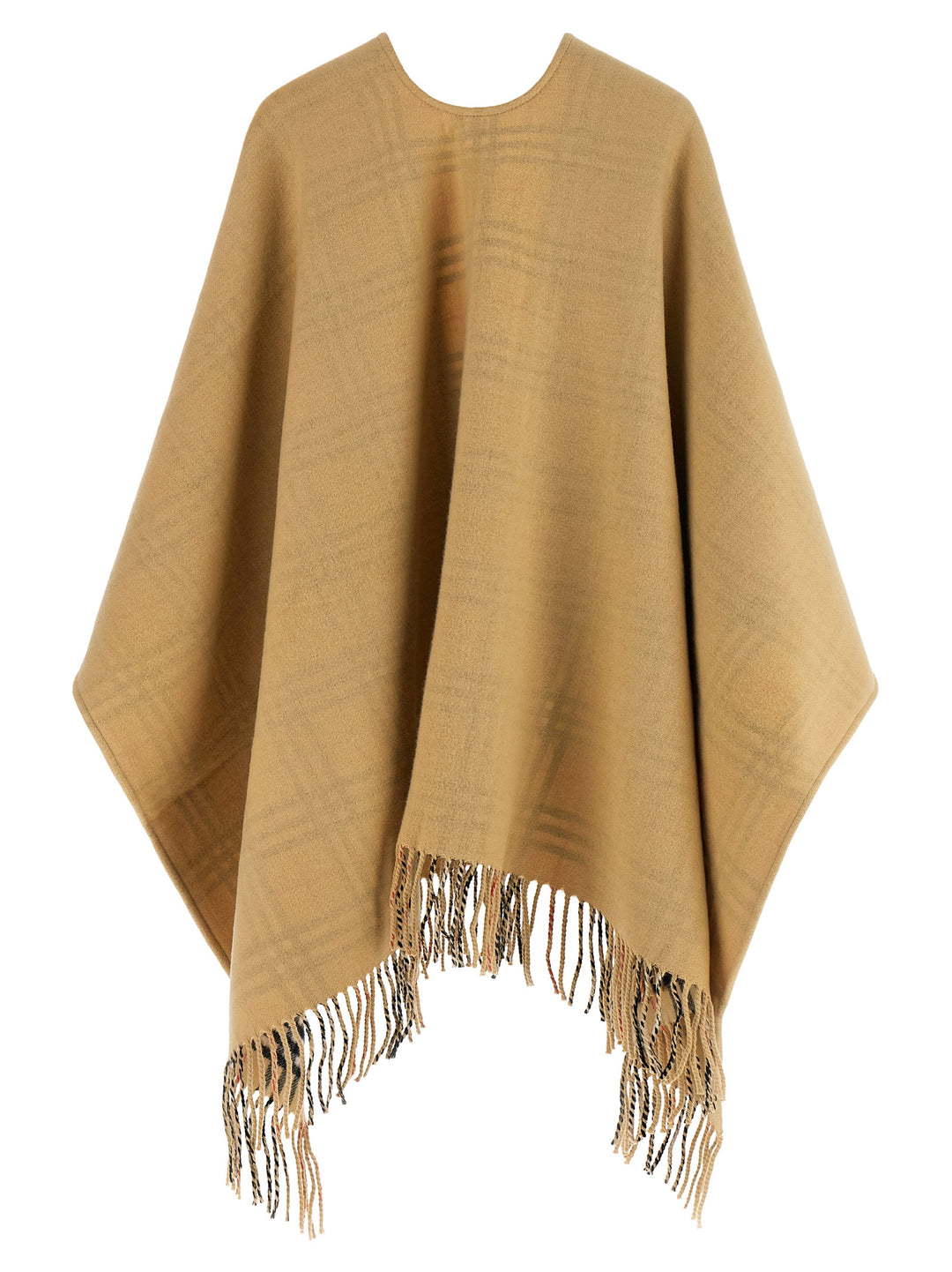 Burberry Check Wool Reversible Cape Capes - Beige | 10bbb690ef2e7a9e3c7f105f036aa46f5888752a