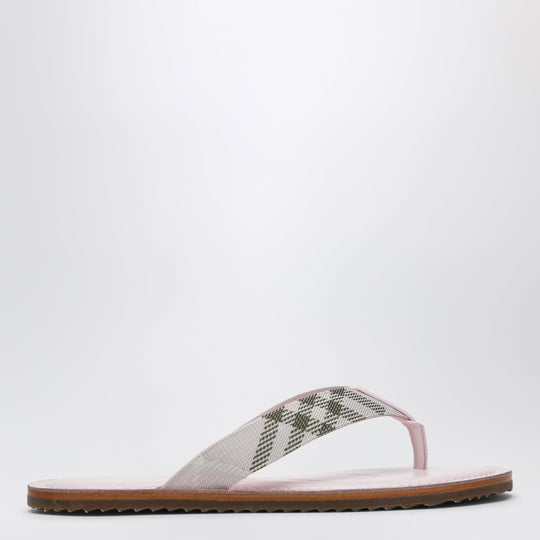 Pink Pavilion Sandals With Check Pattern