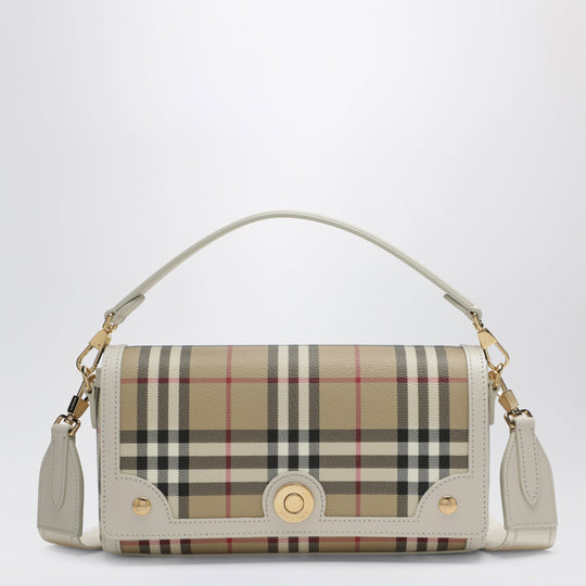 Note Small Shoulder Bag In Coated Cotton Beige