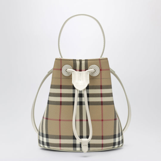 Mini Bucket Bag With Check Pattern