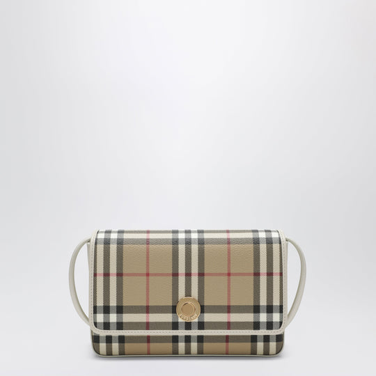 White Hampshire Bag With Check Pattern